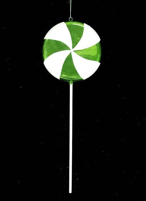 Large Candy Fantasy Green Swirl Lollipop Christmas Ornament Decoration 17"