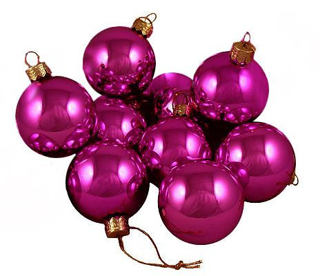 Pack of 12 Shiny Fuschia Candy Glass Ball Christmas Ornaments 2" (50mm)