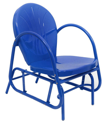 Electric Blue Retro Metal Tulip Single Glider