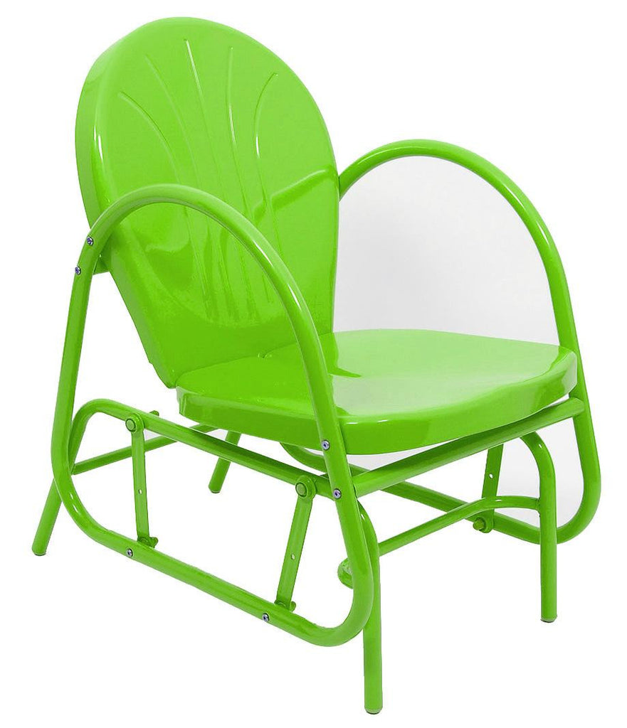 Lime Green Retro Metal Tulip Single Glider