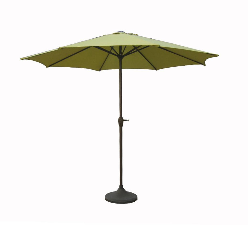 9' Outdoor Patio Market Umbrella with Hand Crank and Tilt - Sage Green