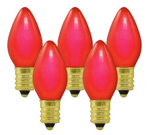 Club Pack of 25 C9 Ceramic Red Replacement Christmas Light Bulbs