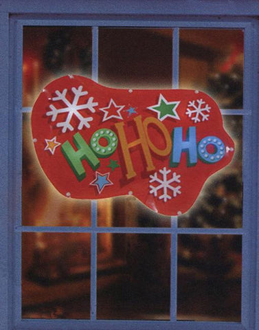 19" Battery Operated LED Lighted Ho Ho Ho Light Show Sign Decoration