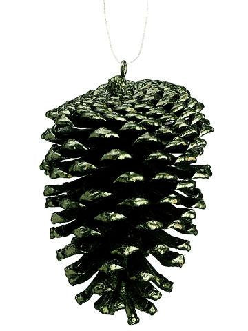 4" Rustic Lodge Dark Green Pine Cone Christmas Ornament