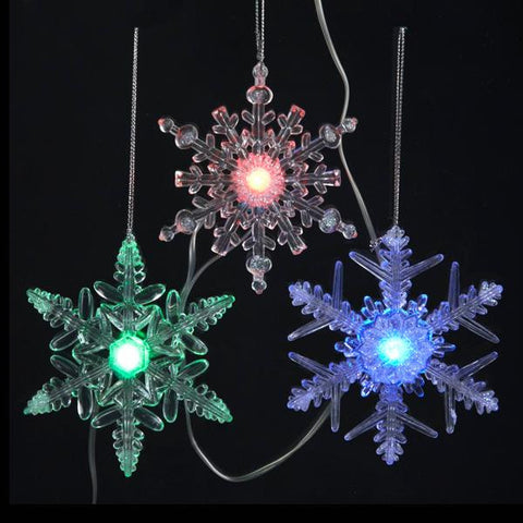 20 Battery Operated Musical Multi-Colored Twinkle LED Snowflake Christmas Lights