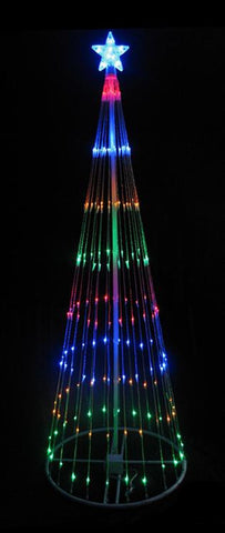 12' Multi-Color LED Lighted Show Cone Christmas TreeYard Art Decoration