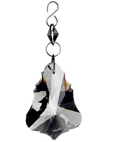 5" Seasons of Elegance Smokey Gray Prismatic Jewel Dangle Christmas Ornament