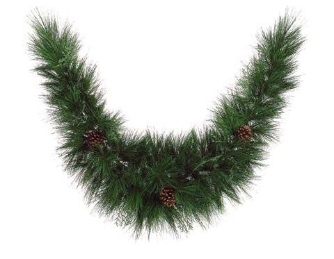 6' x 14" Maryland Pine Artificial Christmas Garland with Pine Cones - Unlit