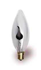 Pack of 2 Clear Flicker Flame Electric Candle Lamp Replacement Light Bulbs