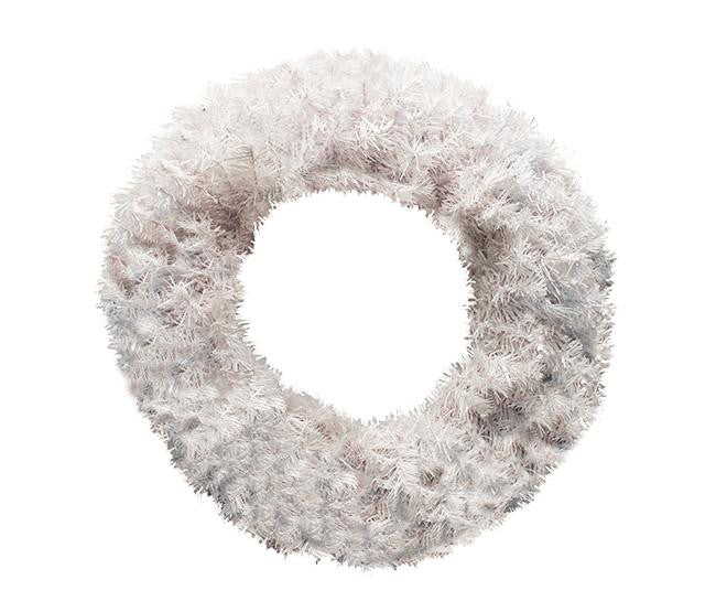 24" White Cedar Pine Artificial Christmas Wreath - Unlit