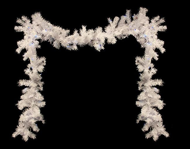 9' x 10" Pre-Lit White Cedar Pine Artificial Christmas Garland - Blue Lights