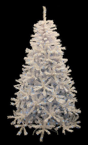 6.5' Pre-Lit White Cedar Pine Artificial Christmas Tree - Blue Lights