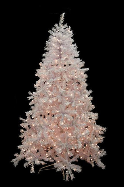 6.5' Pre-Lit White Cedar Pine Artificial Christmas Tree - Clear Lights