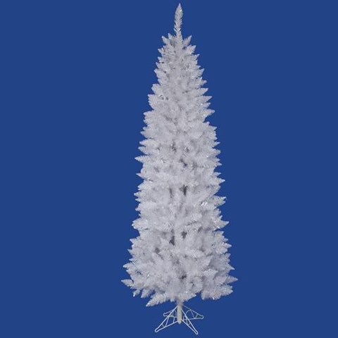 9' White Sparkle Spruce Pencil Artificial Christmas Tree - Unlit