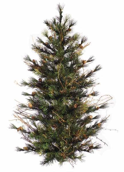 2' Mixed Country Pine Artificial Christmas Wall or Door Tree - Unlit