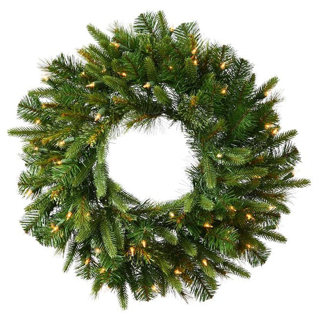 30" Pre-Lit Battery Operated Mixed Cashmere Pine Artificial Christmas Wreath - Clear LED Lights