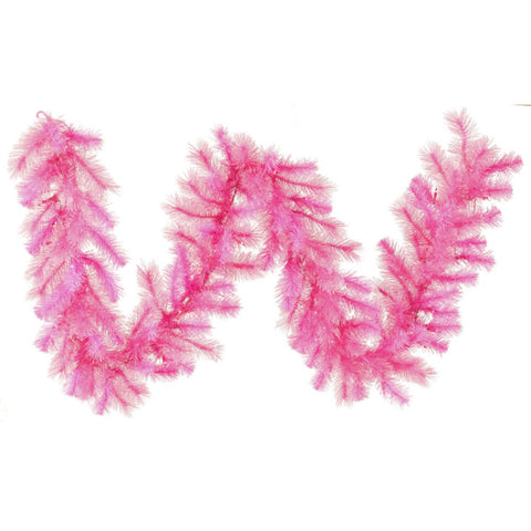 9' x 16" Pre-Lit Pink Cashmere Artificial Christmas Garland - Clear Lights