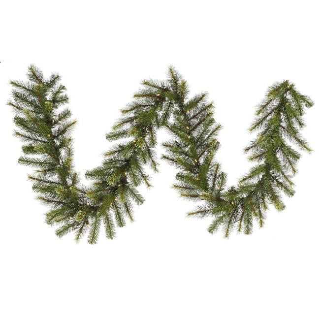 9' x 16" Pre-Lit Jack Pine Artificial Christmas Garland - Clear Lights