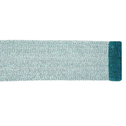 Extra Wide Mesh Turquoise Blue Sparkle Tinsel Christmas Ribbon 6" x 4 Yards