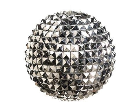 4" Silver Splendor Shiny Disco Diamond Studded Christmas Ball Ornament