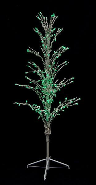 4' Green LED Lighted Christmas Cascade Twig Tree Outdoor Yard Art Decoration