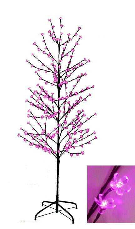 6' Enchanted Garden LED Lighted Cherry Blossom Flower Tree - Pink Lights