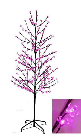 6' Enchanted Garden LED Lighted Cherry Blossom Flower Tree - Pink Lights