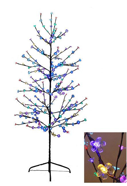 6' Enchanted Garden LED Lighted Cherry Blossom Flower Tree - Multi-Color Lights