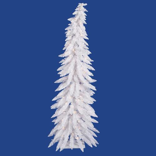 2.5' Pre-Lit Whimsical White Spruce Artificial Christmas Tree - Clear Lights