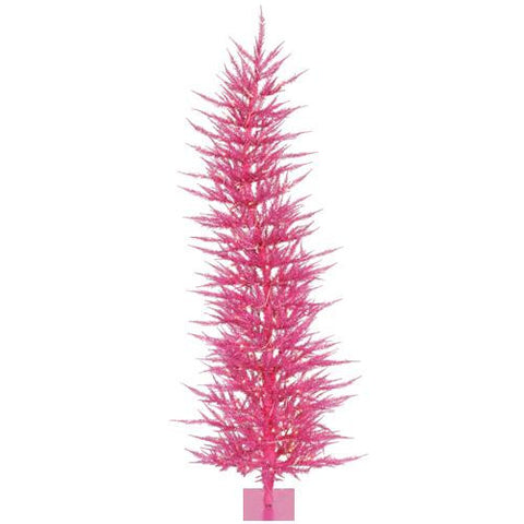 4' Pre-Lit Sparkling Whimsical Pink Artificial Christmas Tree - Clear Lights