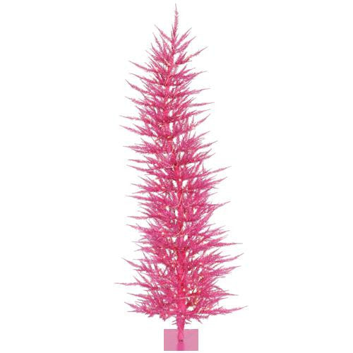 6' Pre-Lit Sparkling Whimsical Pink Artificial Christmas Tree - Clear Lights