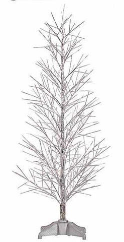 5' Pre-Lit Silver Fiber Optic Christmas Twig Tree - Multi