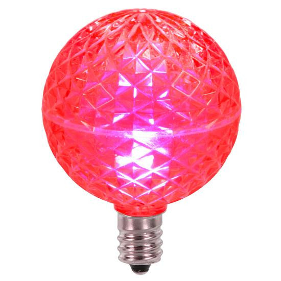 Club Pack of 25 LED G50 Pink Replacement Christmas Light Bulbs - E12 Base