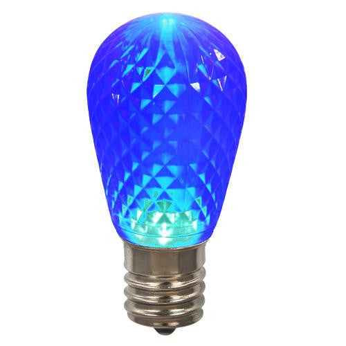 Club Pack of 25 LED Blue Replacement Christmas Light Bulbs - E26 Base