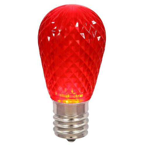 Club Pack of 25 LED Red Replacement Christmas Light Bulbs - E26 Base