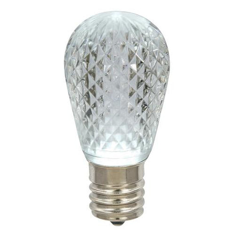 Club Pack of 25 LED Pure White Replacement Christmas Light Bulbs - E26 Base