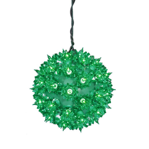 6" Green Lighted Twinkling Starlight Sphere Christmas Decoration