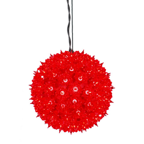 7.5" Red Lighted Twinkling Starlight Sphere Christmas Decoration