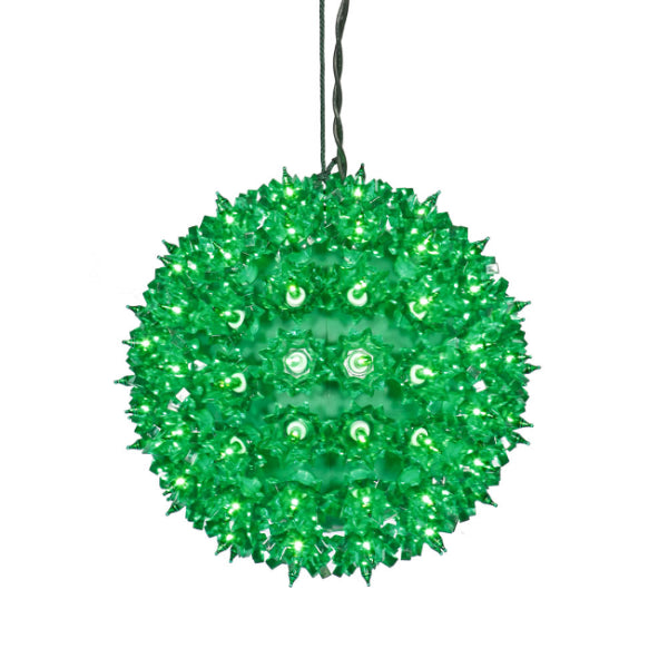 7.5" Green Lighted Twinkling Starlight Sphere Christmas Ball Decoration