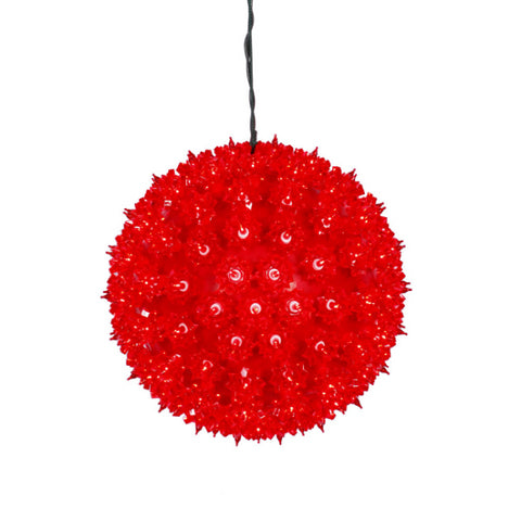 10" Red Lighted Twinkling Starlight Sphere Christmas Ball Decoration