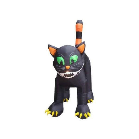 11' Inflatable Animated Black Cat Lighted Halloween Yard Art Decoration