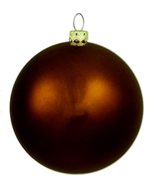 Shiny Chocolate Brown Commercial Shatterproof Christmas Ball Ornament 10"(250mm)