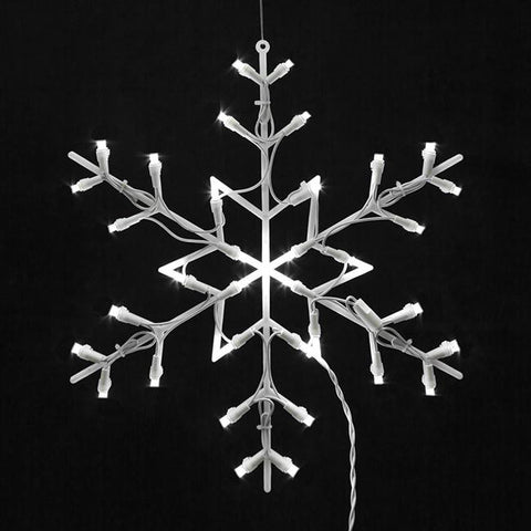 16" Lighted LED Snowflake Christmas Window Silhouette Decoration