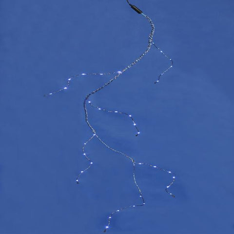 Set of 36 Blue Battery Operated LED Angel Tear Drop Branch Christmas Lights