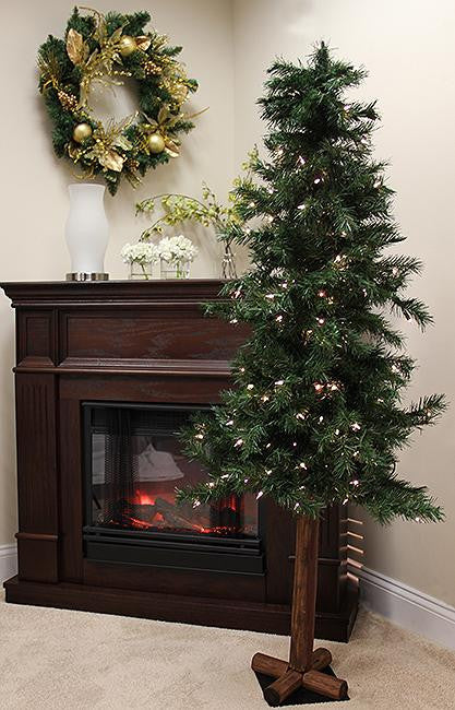 5' Pre-Lit Woodland Alpine Artificial Christmas Tree - Clear Lights