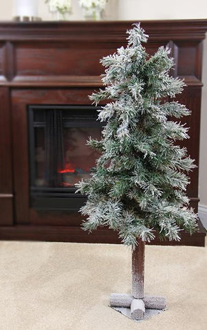 3' Frosted and Glittered Woodland Alpine Artificial Christmas Tree - Unlit