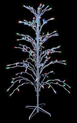 4' Multi LED Lighted Christmas Cascade Twig Tree Outdoor Yard Art Decoration