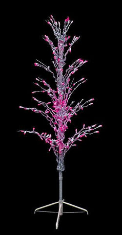 4' Pink LED Lighted Christmas Cascade Twig Tree Outdoor Yard Art Decoration