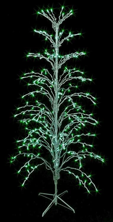 6' Green LED Lighted Christmas Cascade Twig Tree Outdoor Yard Art Decoration