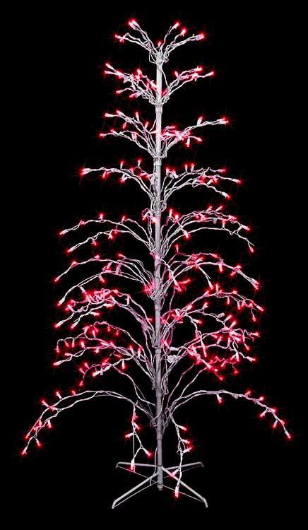 6' Red LED Lighted Christmas Cascade Twig Tree Outdoor Yard Art Decoration